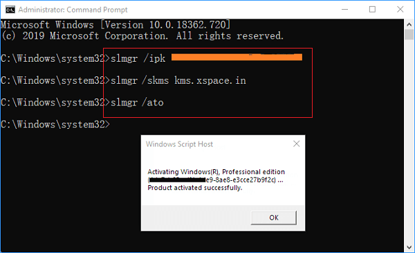 activeer productcode via cmd
